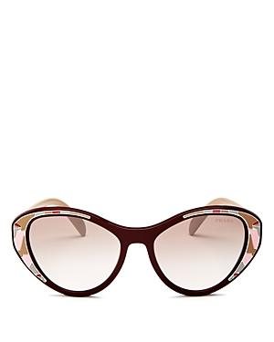 Prada Women's Mirrored Cat Eye Sunglasses, 52mm