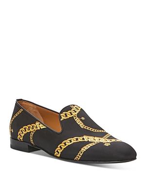 Versace Men's Chain Print Slip On Loafers