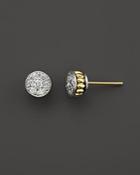 Lagos 18k Gold And Sterling Silver Diamond Stud Earrings, .50 Ct. T.w.