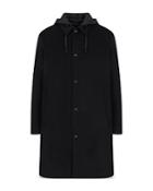 Emporio Armani Hooded Mixed Media Trench Coat