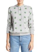 Aqua Plant Print Hooded Sweater - 100% Exclusive