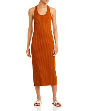 Vince Ribbed Racerback Tank Dress