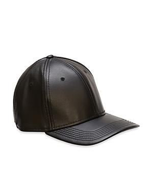 Gents Black Leather Cap