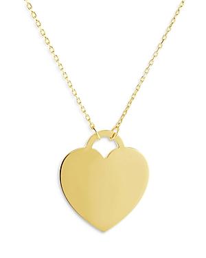 Milanesi And Co 14k Yellow Gold Polished Heart Pendant Necklace, 18