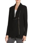 Velvet By Graham & Spencer Cozy Jersey Drape Zip Jacket