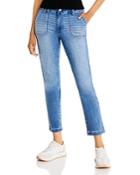 Paige Mayslie High Rise Ankle Straight Jeans In Mel