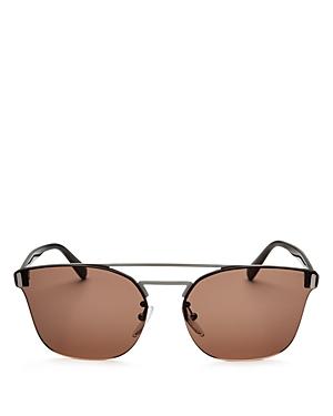 Prada Rimless Brow Bar Square Sunglasses, 58mm