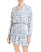 Aqua Long Sleeve Smocked Mini Dress - 100% Exclusive