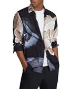 Reiss Beatrix Abstract Floral Regular Fit Button Down Shirt