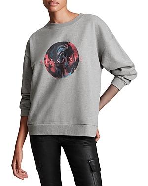 Allsaints Regio Iona Cotton Hand Painted Sweatshirt