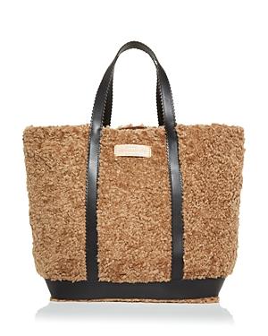 Vanessa Bruno Cabas Large Faux Shearling Tote