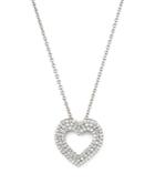 Diamond Pave Heart Pendant Necklace In 14k White Gold, .50 Ct. T.w. - 100% Exclusive