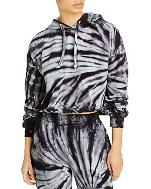 Year Of Ours Zebra Tie Dye Cropped Hoodie