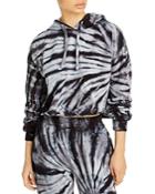 Year Of Ours Zebra Tie Dye Cropped Hoodie