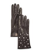Portolano Embellished Leather Gloves