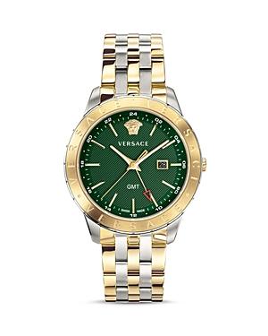 Versace Collection Business Slim Green Watch, 43mm