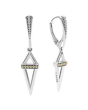 Lagos 18k Gold And Sterling Silver Pyramid Drop Earrings