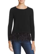 Milly Feather-hem Sweater