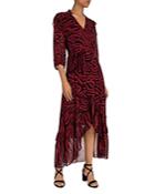 Ba & Sh Selena Zebra-stripe Wrap Dress