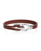 Salvatore Ferragamo Double Gancini Leather Bracelet