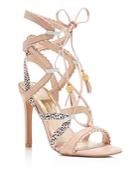 Dolce Vita Haven Calf Hair Lace Up High Heel Sandals