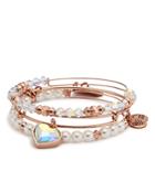 Alex And Ani Crystal Heart Expandable Bangle Bracelets - 100% Exclusive
