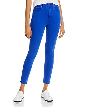 Alice + Olivia Good High-rise Ankle Skinny Jeans In Ultra Marine