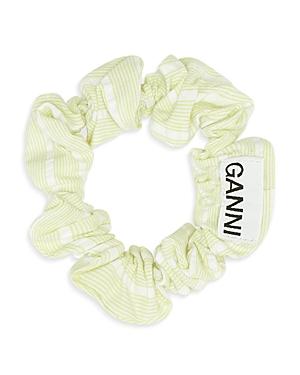 Ganni Light Seersucker Stripe Scrunchie