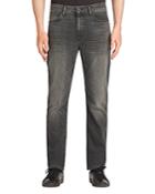 Monfrere Brando Coated Slim Straight Jeans In Vintage Waxed Steel