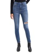 Jen 7 Ankle Skinny Jeans In Wisteria Destroy