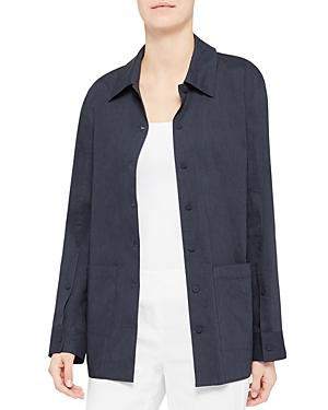 Theory Linen Blend Shirt Jacket