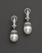 Lagos Luna Sterling Silver Diamond & Cultured Freshwater Pearl Drop Earrings