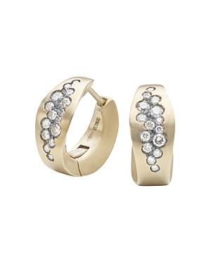 Antonini Matte 18k White Gold Matera Silvermist Diamond Earrings