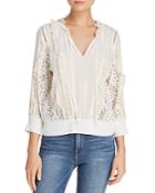 Rebecca Minkoff Essex Ruffled Lace-inset Top