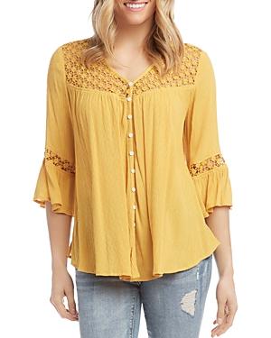 Karen Kane Lace-inset Blouse
