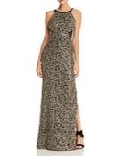 Aidan Aidan Mesh-inset Embroidered Gown