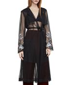 Bcbgmaxazria Embroidered Tulle Trench Coat
