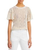 Vanessa Bruno Openwork Short Sleeve Top