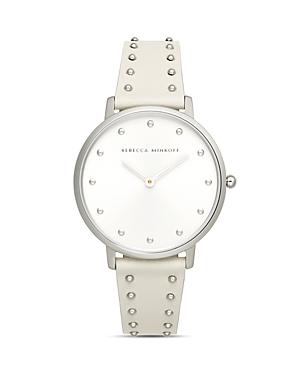 Rebecca Minkoff Major Studded Leather Strap Watch, 35mm