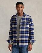 Polo Ralph Lauren Cotton Blend Flannel Plaid Classic Fit Button Down Performance Shirt