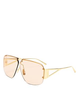 Bottega Veneta Unisex Brow Bar Aviator Sunglasses, 67mm