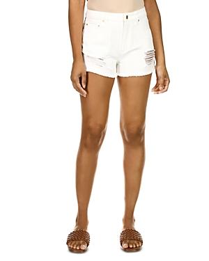 Michael Michael Kors Distressed Cutoff Denim Shorts In White