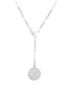 Roberto Coin 18k White Gold Venetian Princess Diamond Lariat Necklace, 19