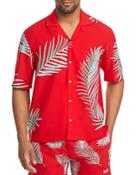 Boss Lars Regular Fit Short Sleeve Tropical Print Shirt