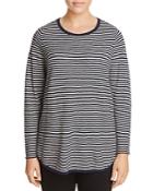 Eileen Fisher Plus Ribbed Stripe Top