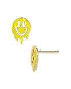 Baublebar Lettie Melting Smiley Face Stud Earrings In 18k Gold Plated Sterling Silver
