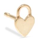 Zoe Chicco 14k Yellow Gold Itty Bitty Symbols Single Heart Padlock Stud Earring