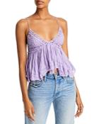 Free People Carrie Ruffled Eyelet Camisole Top