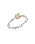 Bloomingdale's White & Yellow Diamond Stacking Ring In 14k Yellow & White Gold, 0.65 Ct. T.w. - 100% Exclusive