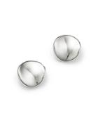 14k White Gold Disk Stud Earrings - 100% Exclusive